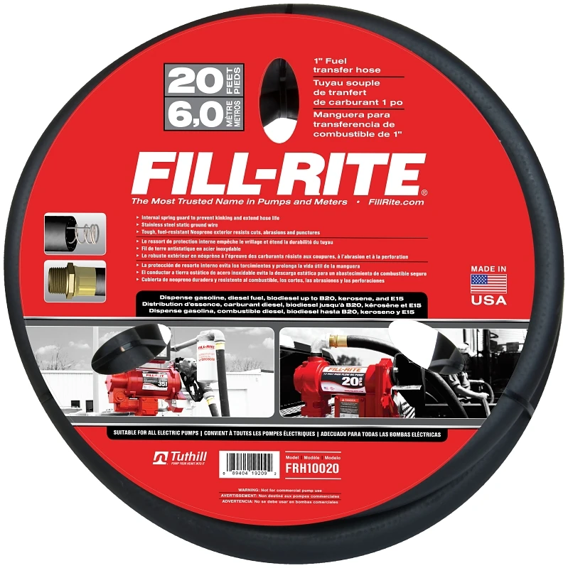 Fuel Pump Hose, 1 In. x 20 Ft.
