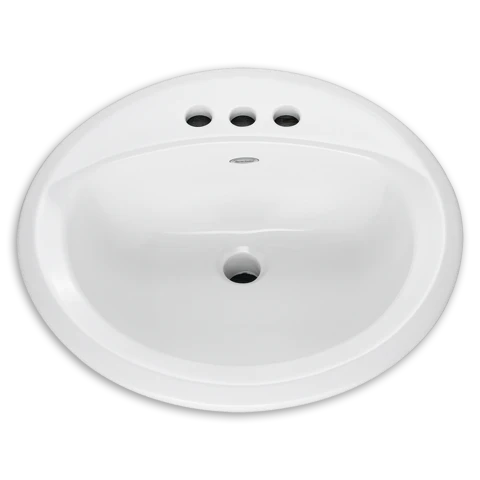 Rondalyn Drop In Lavatory Sink, White Round, 19 In.