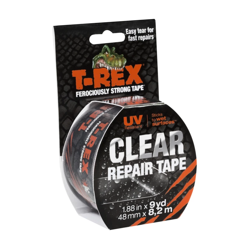 Repair Tape, Indoor/Outdoor Use, Clear, 1.88-In. x 9-Yds.