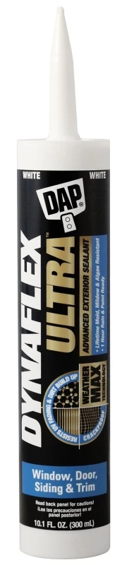 DynaFlex Ultra Advanced Exterior Sealant for Windows, Doors, Siding & Trim, White, 10.1-oz.