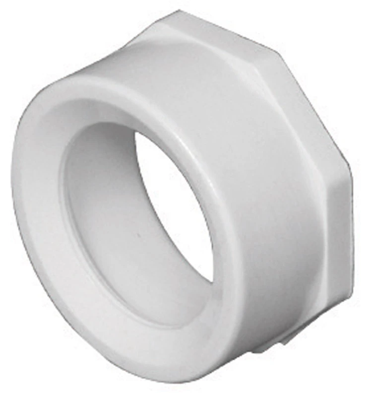 Schedule 40 DWV Reducing PVC Bushing, 6 In. Spigot x 4 In. Hub
