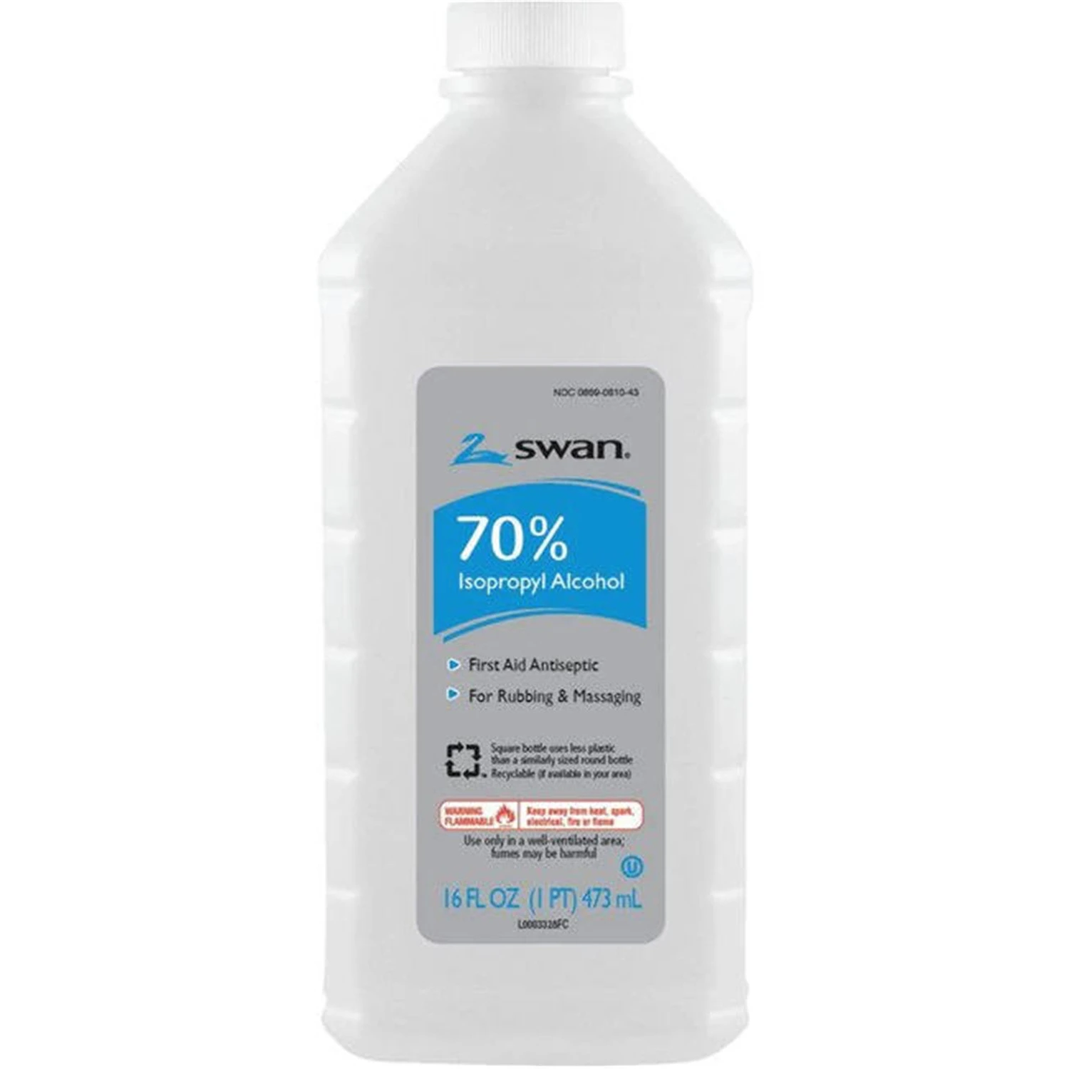 Isopropyl Rubbing Alcohol, 70%, 16-oz.