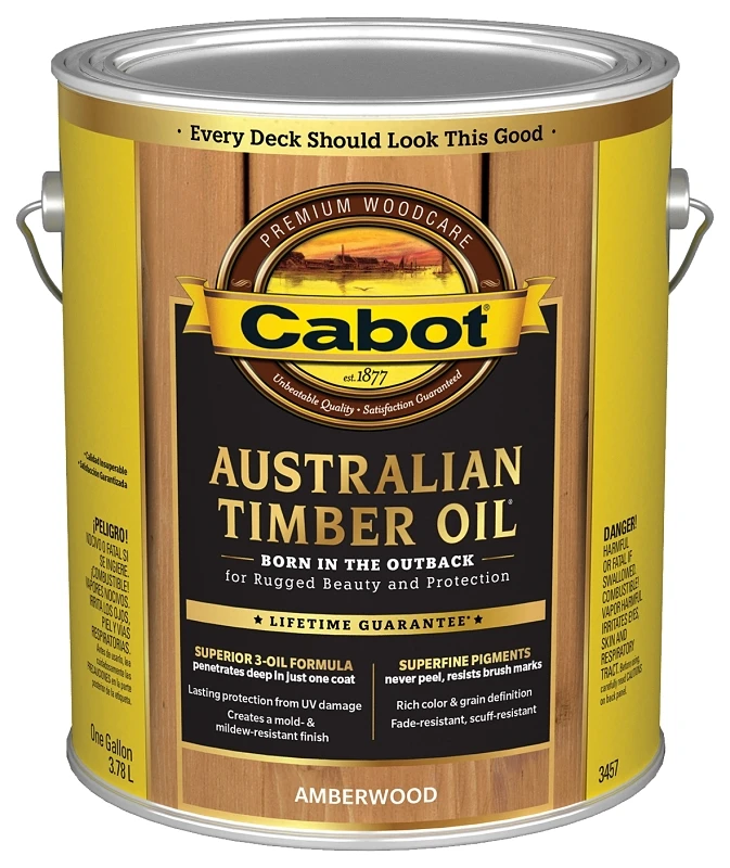 Australian Timber Oil Wood Finish, Amber Wood, 1-Gallon