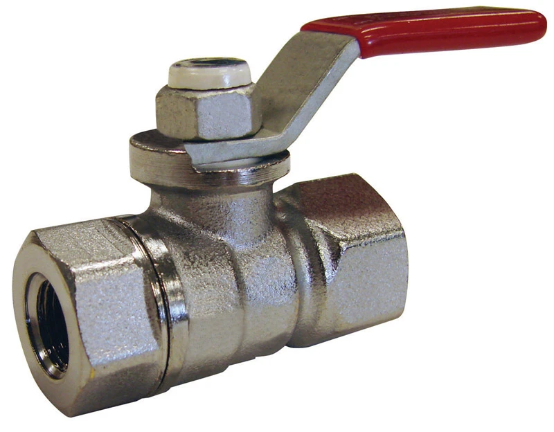 Full-Port Ball Valve, Forged Brass, Female Pipe Thread, 1 In.