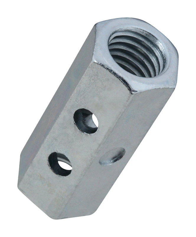 Threaded Rod Coupler, Zinc, 1/2 In. -13