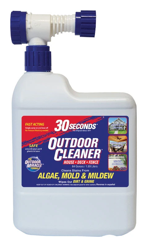 Outdoor Cleaner, Mold & Mildew Stain Remover, Hose End RTU, 64 oz.