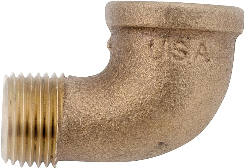 Rough Brass Street Elbow, 90 Degrees, 3/8 In.
