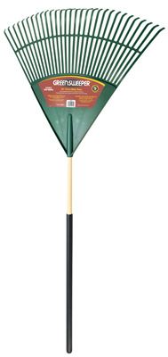 30-In. Poly Leaf Rake, 48-In. Handle