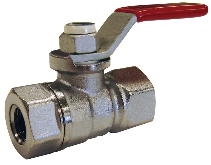 Full-Port Ball Valve, Forged Brass, Female Pipe Thread, 1/2 In.