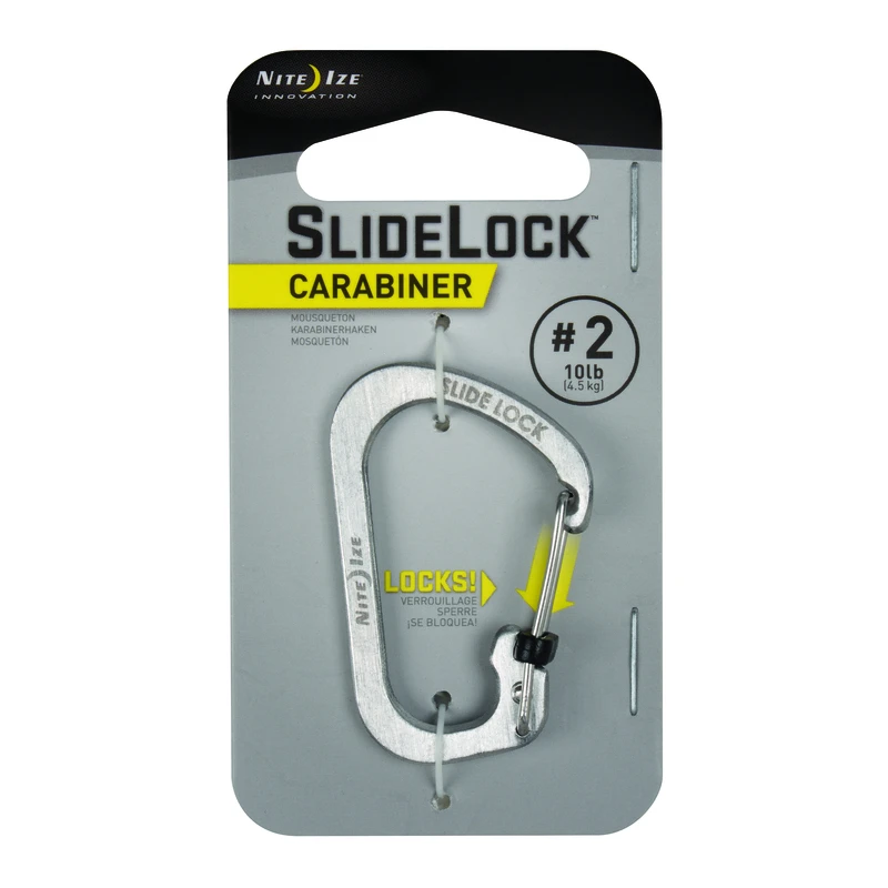 SlideLock Carabiner #2, Stainless Steel