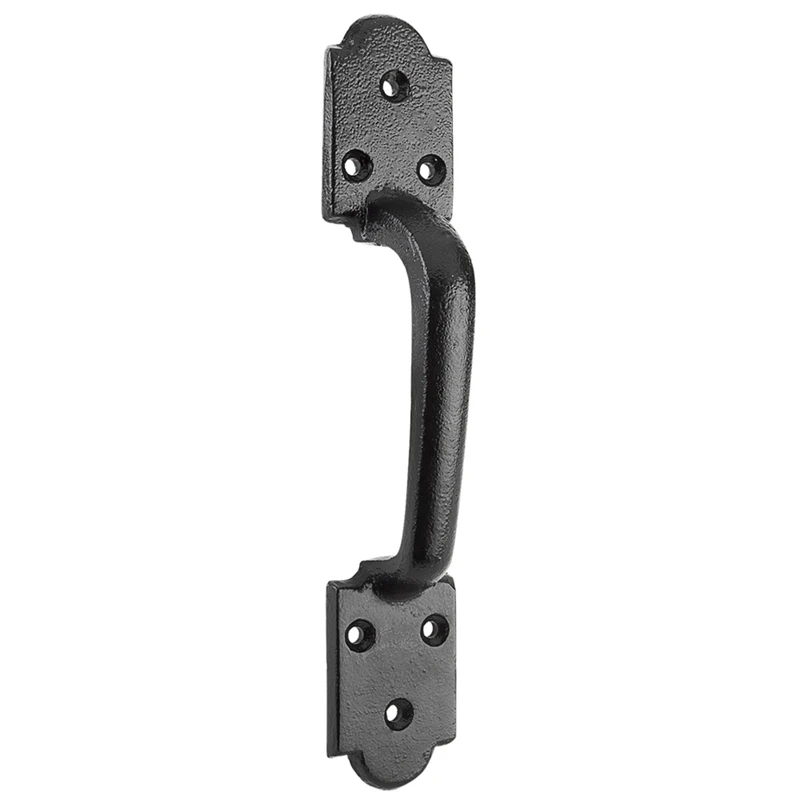 Arched Gate Pull, Black, 9 In.