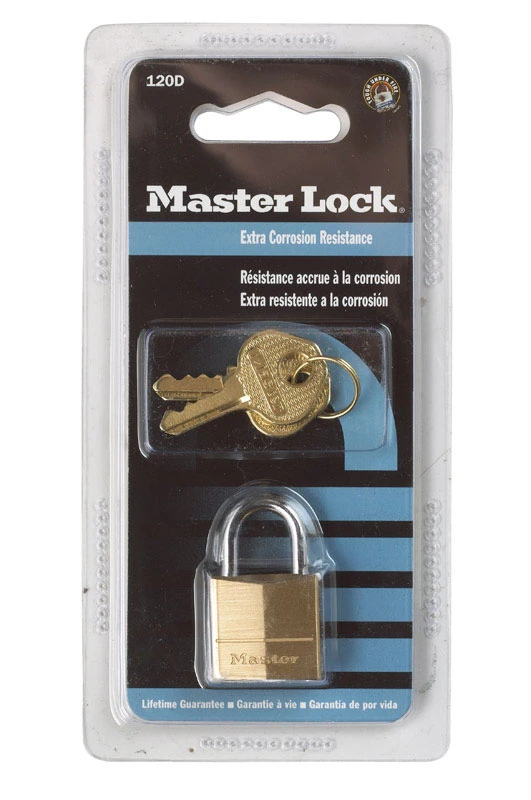 3/4-In. Solid-Brass Keyed Padlock,Pin Tumbler