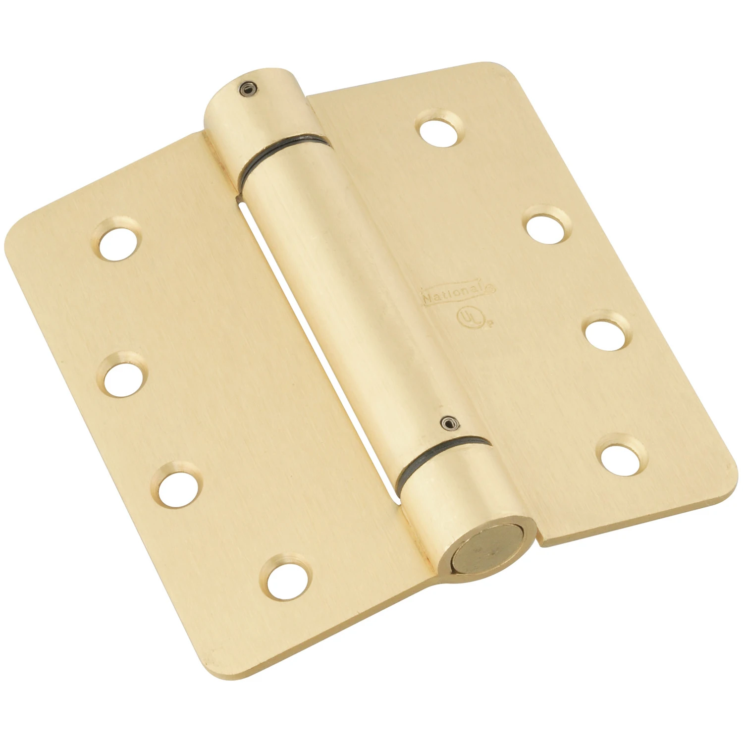 Adjustable Spring Hinge, Brass, 4 x 4 In.