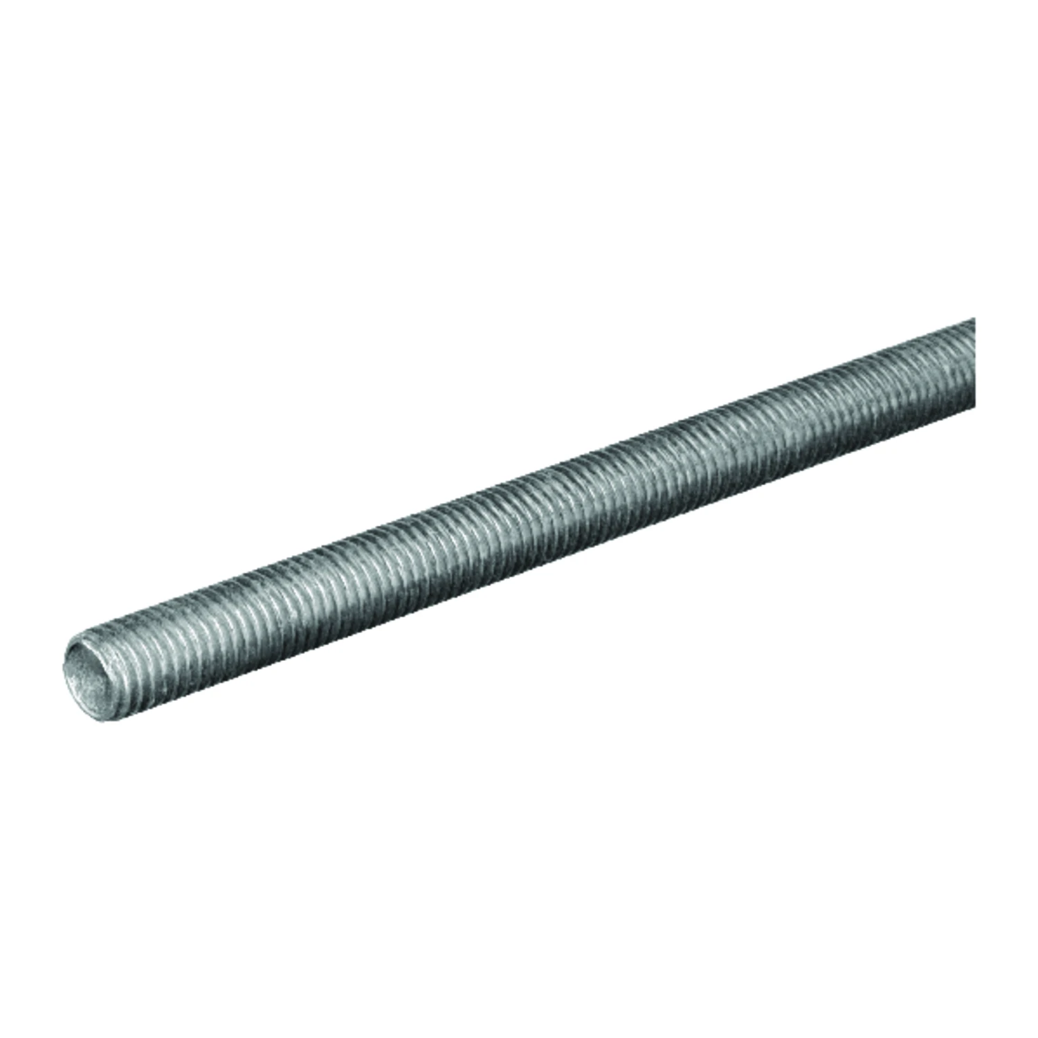Threaded Steel Rod, Zinc Plated, 10 TPI, 3/4 x 24 In.