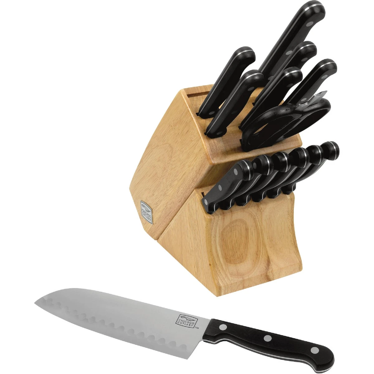 Essentials 15-Pc. Knife Set + Block