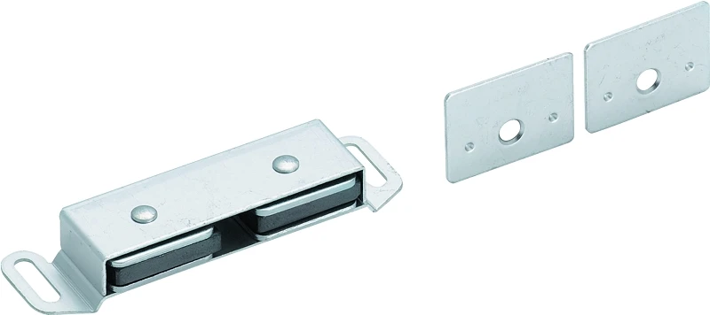 Magnetic Cabinet Catch, Aluminum, 3-1/2 In.