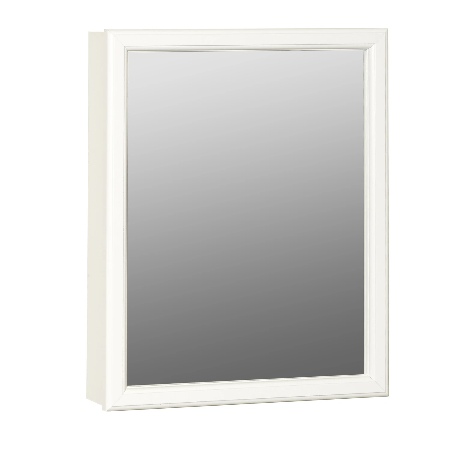 Medicine Cabinet, White Frame, 15.25 x 19.25 In.