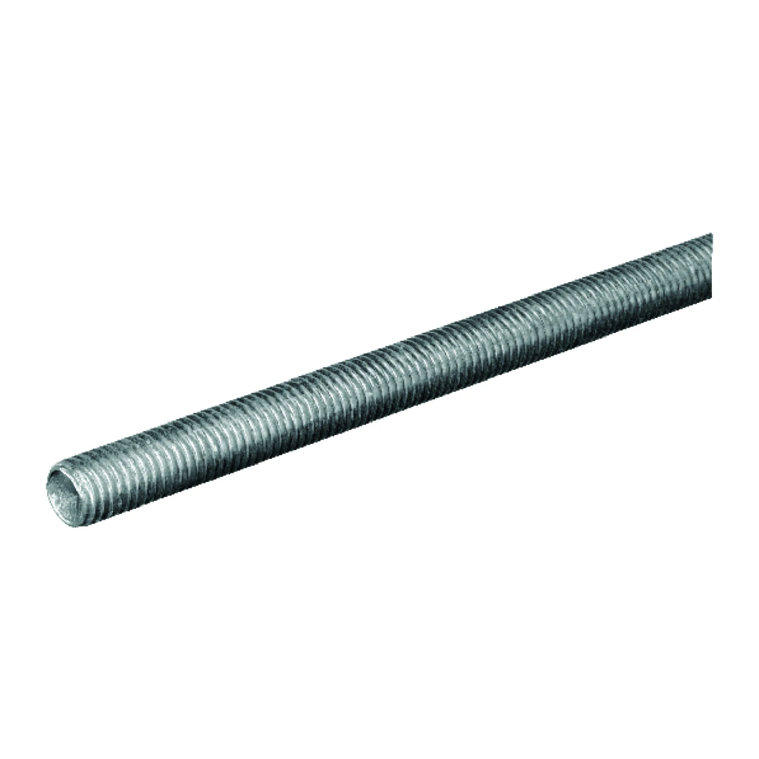 Threaded Steel Rod, Zinc Plated, 14 TPI, 7/16 x 24 In.