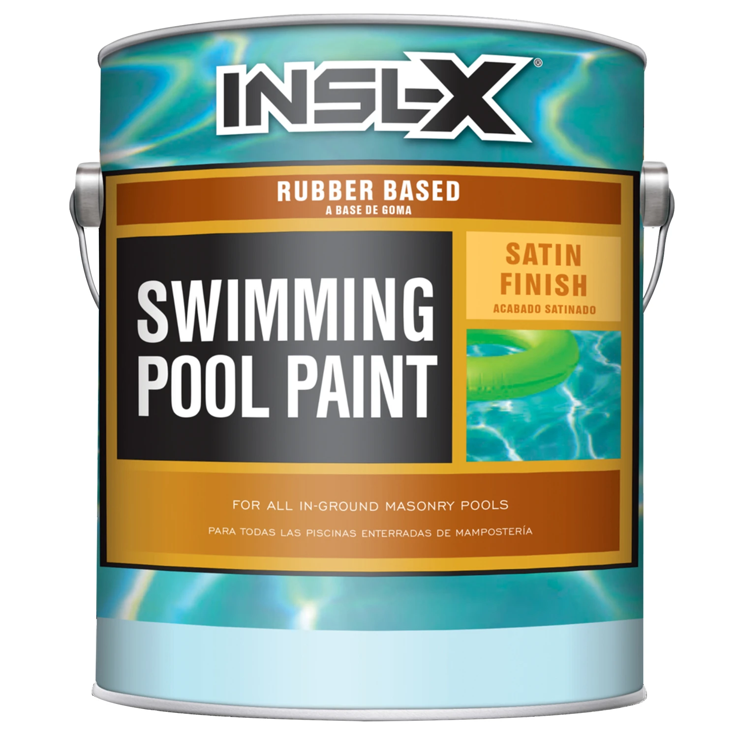 Swimming Pool Paint, Rubber Based, Royal Blue Satin, Gallon