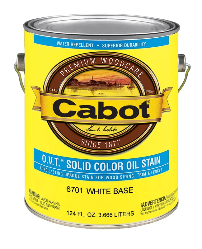 O.V.T. Solid-Color Oil Stain, White Tint Base, 1-Gallon