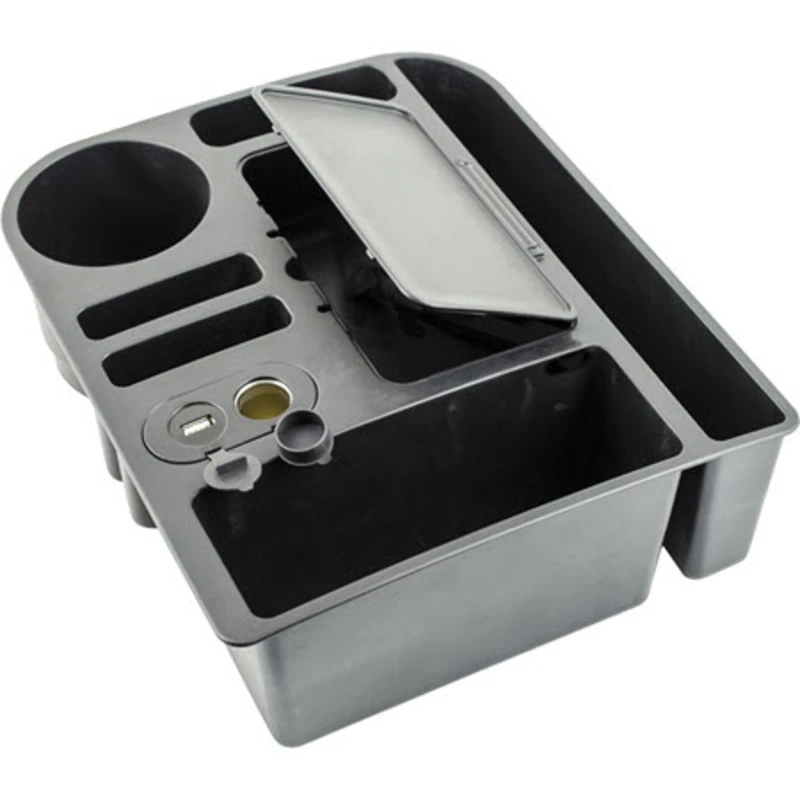 12V and 2.4A USB Power Caddy & Interior Organizer, Black