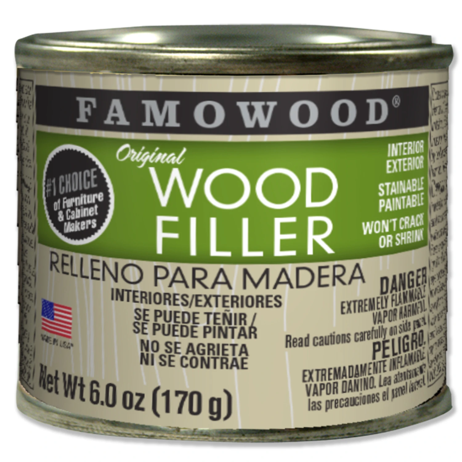 Famowood Original Wood Filler, Birch color, 1/4 Pint, 6 oz.