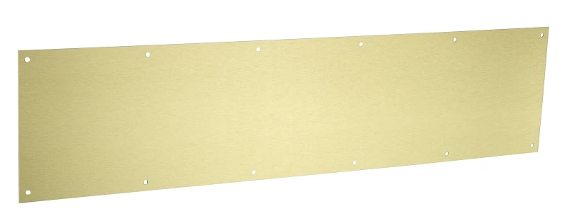 Door Kickplate, Brushed Gold, 8 x 34 In.