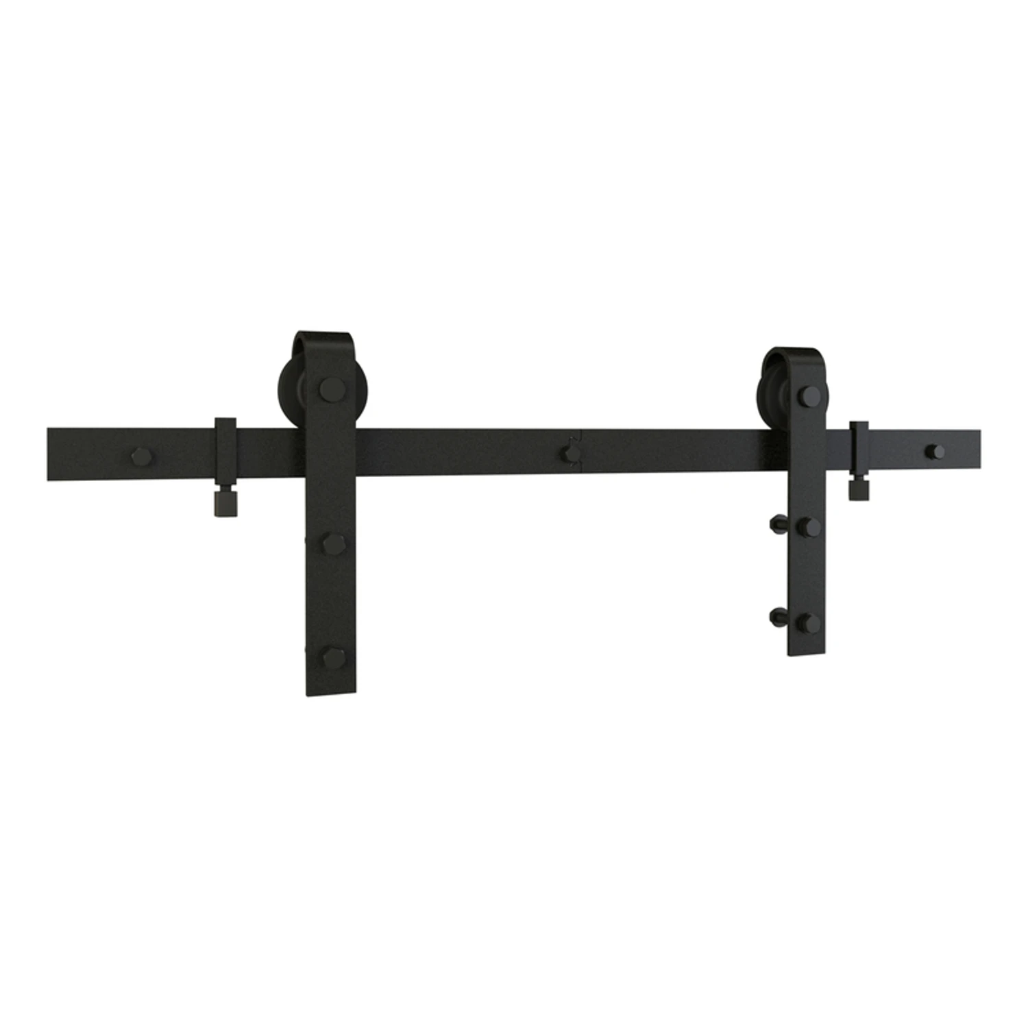 Interior Sliding Barn Door Kit, 2-Pc. Track, Matte Black, 96 In.