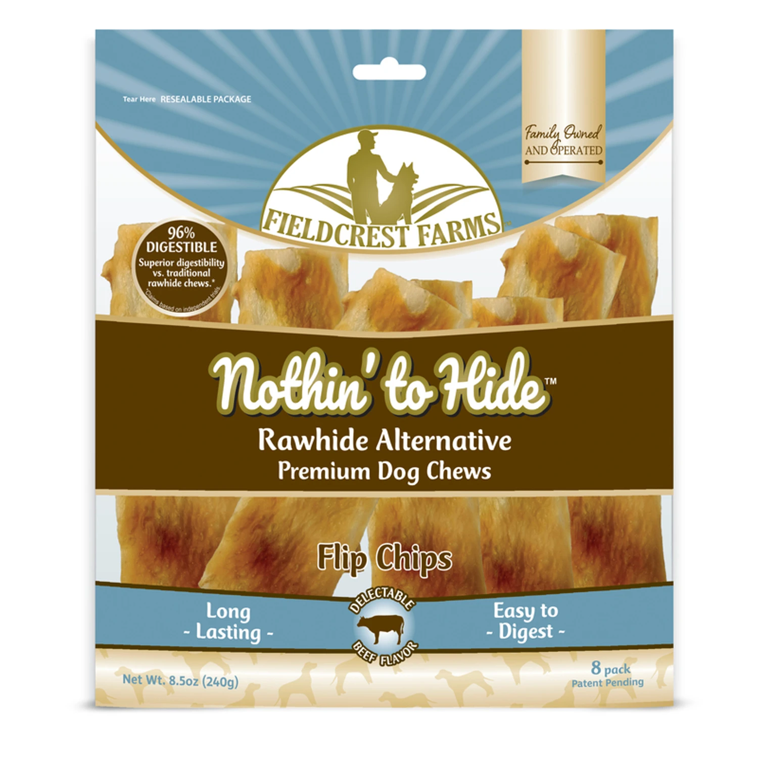 Nothin' to Hide Beef Coated Flip Chip Chews, 8-Ct.