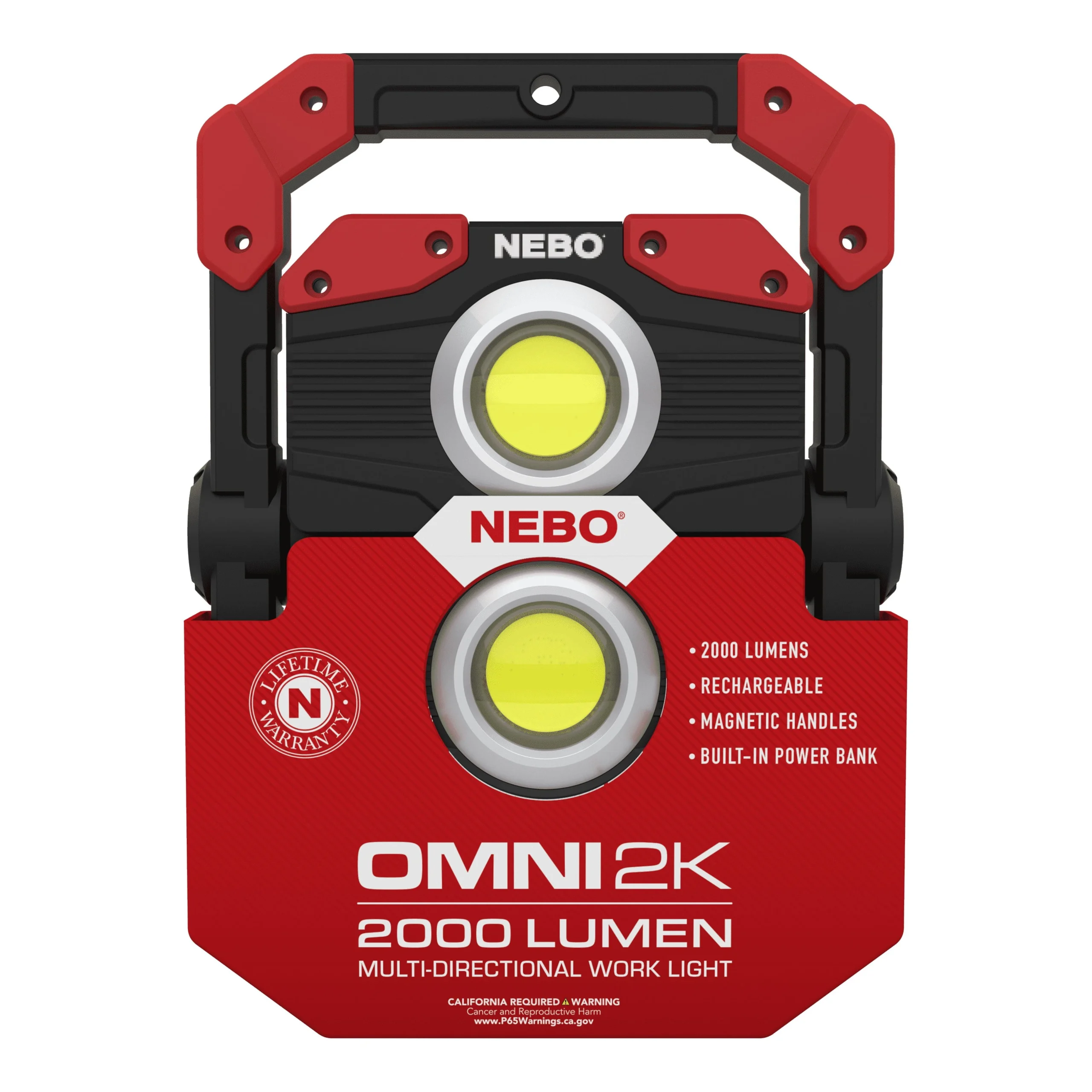 Omni Rechargeable Work Light, Omni-Directional, 2,000 Lumens