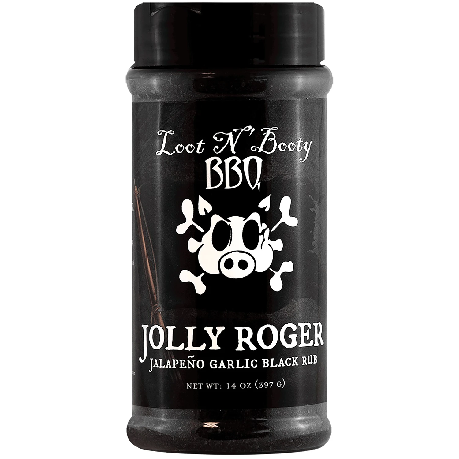 Jolly Roger Jalapeno Garlic Black Rub, 14 oz.