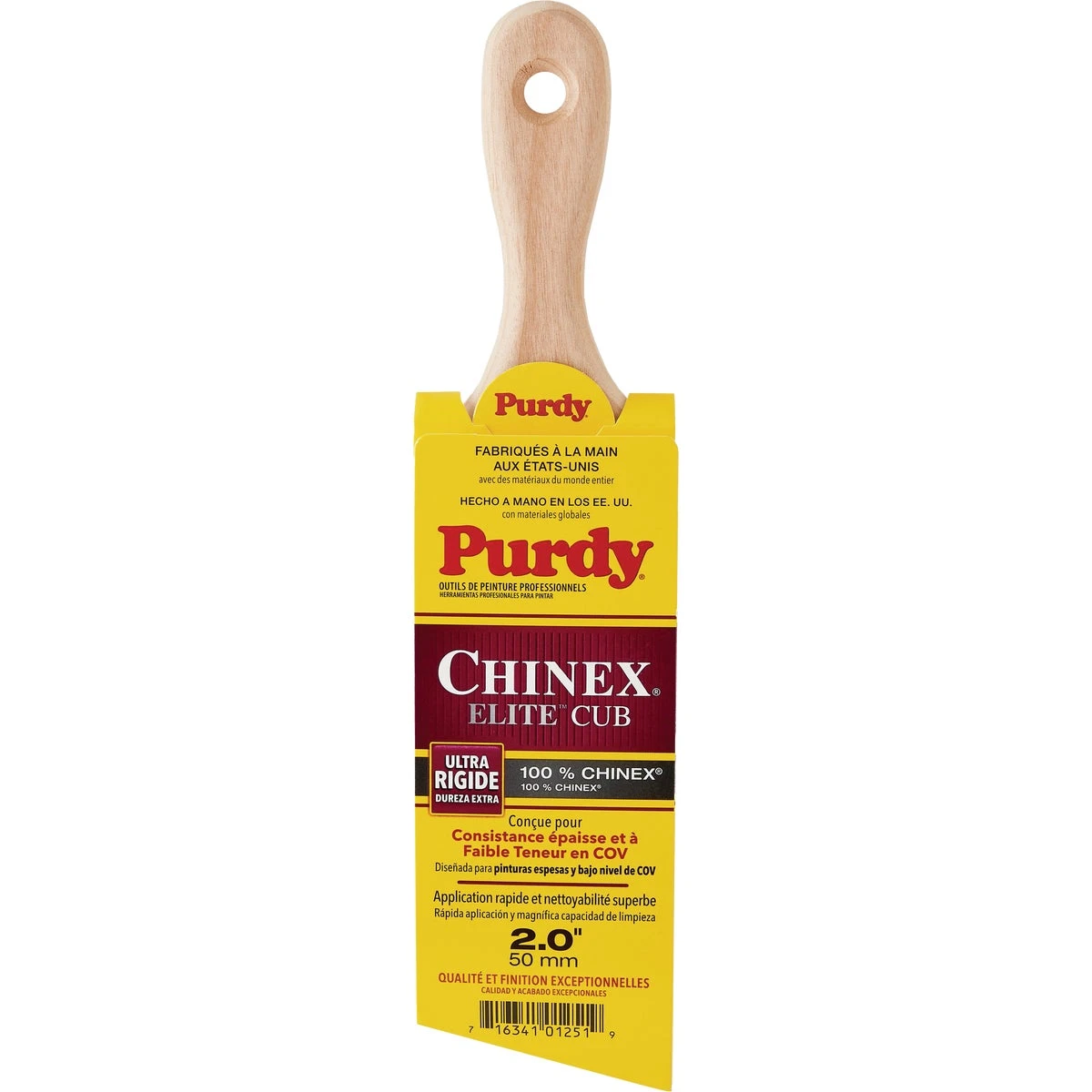 Chinex Elite Cub Paint Brush, Extra-Stiff Bristles, Short Handle, 2 In.