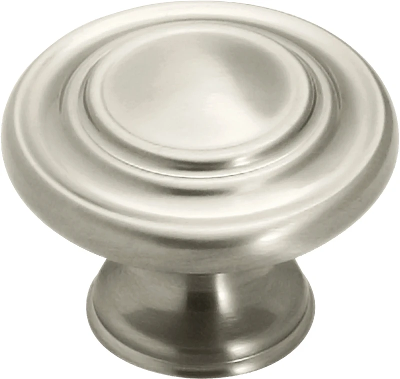 Inspirations Cabinet Knob, Satin Nickel, 1-5/16 In., 10-Pk.