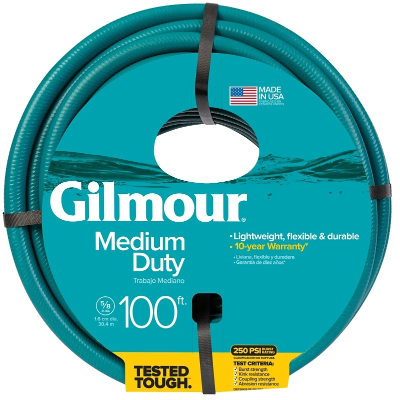 15 Series Garden Hose, Medium Duty, 4-Ply Reinforced Vinyl, 5/8-In. x 100-Ft.
