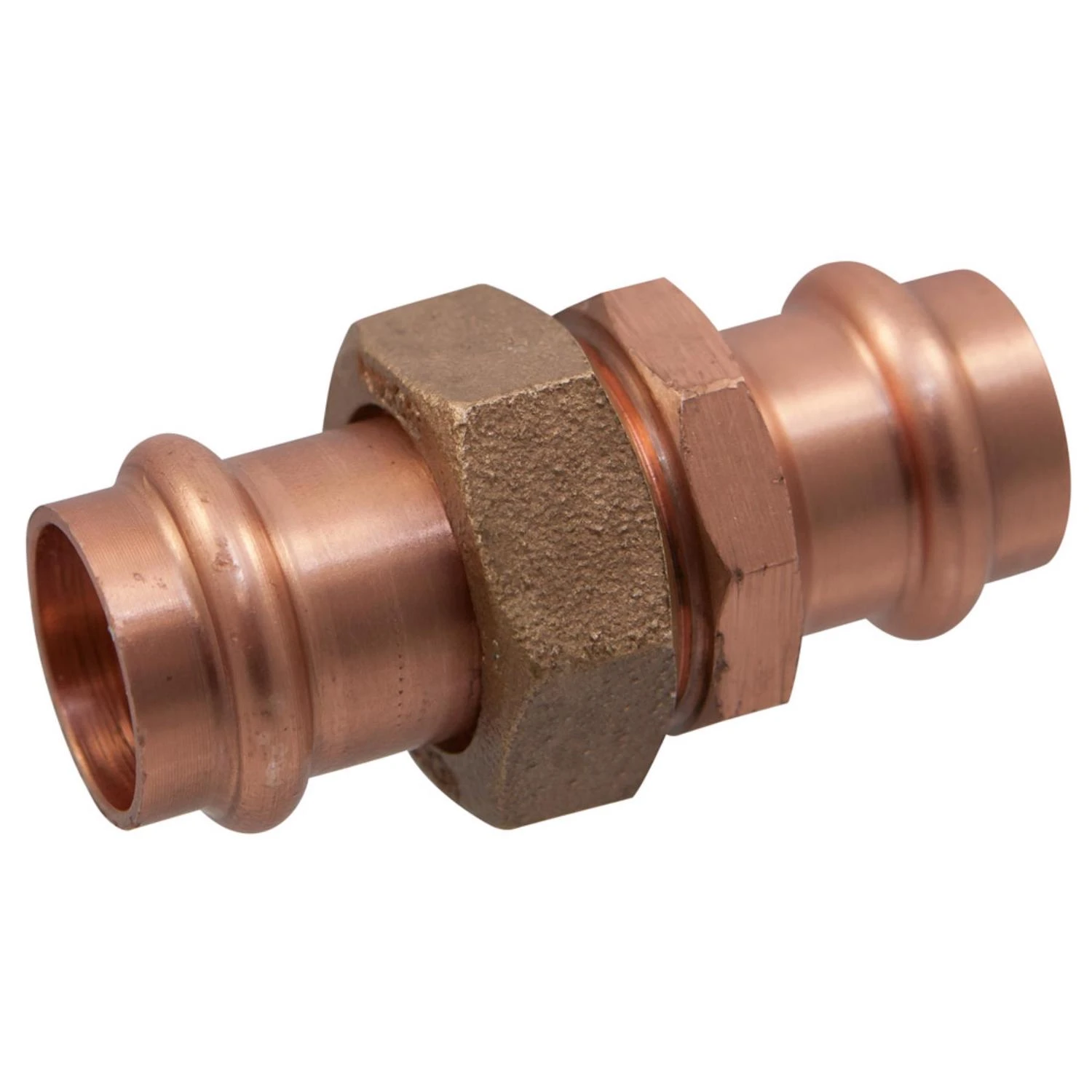 Copper Pipe Union, 1/2 In. Press by Press
