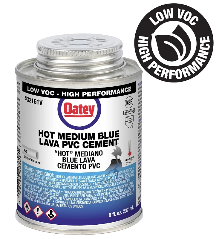 Lava PVC Pipe Cement, Blue, 8 oz.