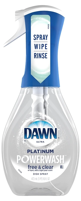 Ultra Free & Clear Powerwash Dish Spray Soap, Pear Scent, 16-oz.