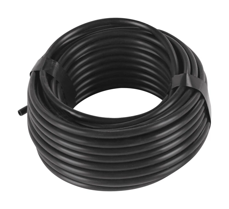 Water Supply Tubing, Black Polyethylene, 1/4-In. x 50 Ft.