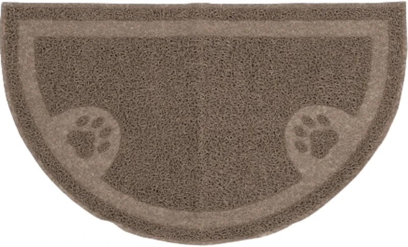 Rubber Litter Box Mat, 1/2 Circle