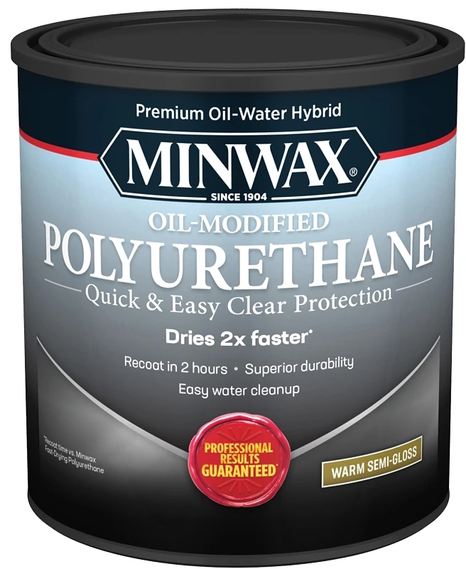 Ultra Fast Drying Polyurethane, Water Based, Semi-Gloss, Qt.