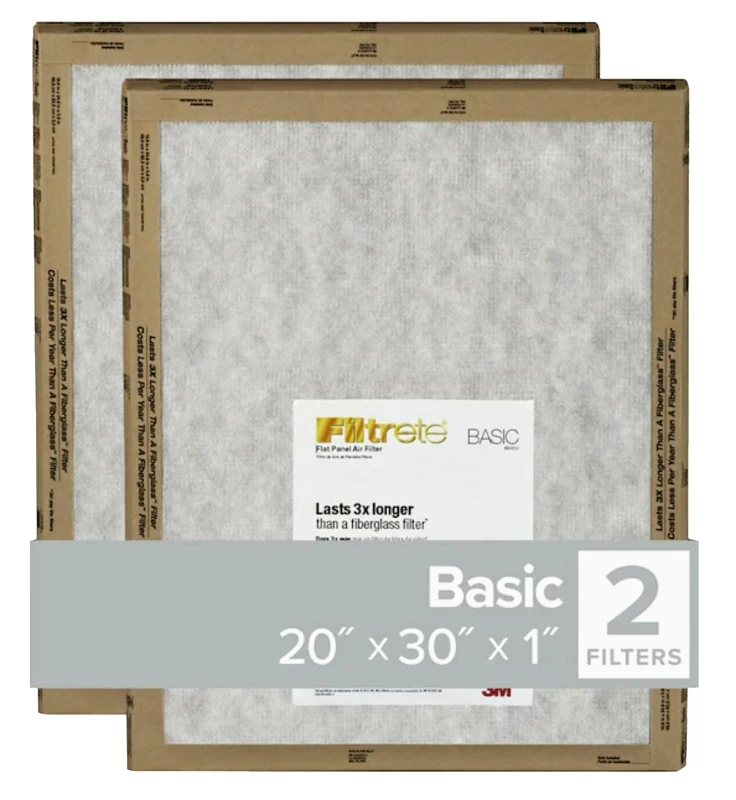 20x30 x 1 In. Flat Panel Air Filter, 2-Pk.