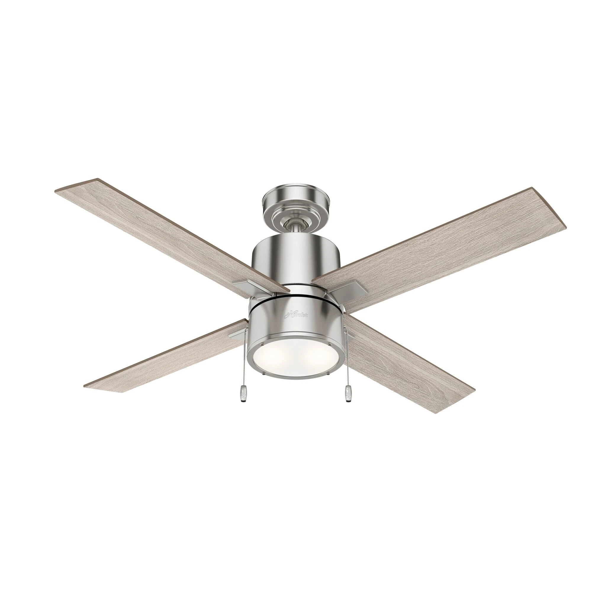 Beck Ceiling Fan, LED Light, Brushed Nickel, 52-In.