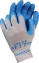 Work Gloves, Latex Coated Palm, Blue, L