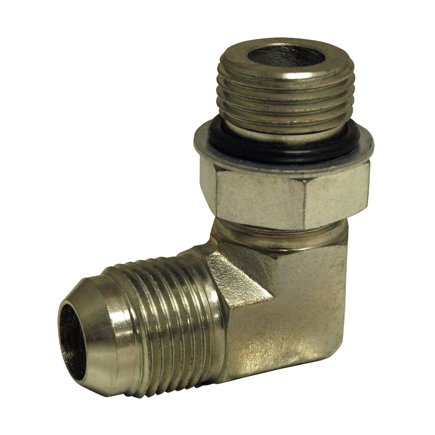 90 Degree Hydraulic Adapter, 1/2-In. Male 0-Ring Boss x 1/2-In. FP Swivel