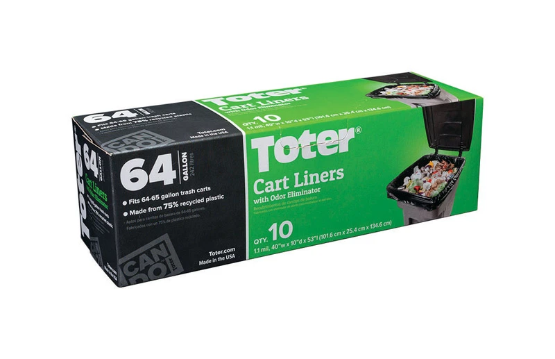 Cart Liner, 64-Gallons, 10-Ct.