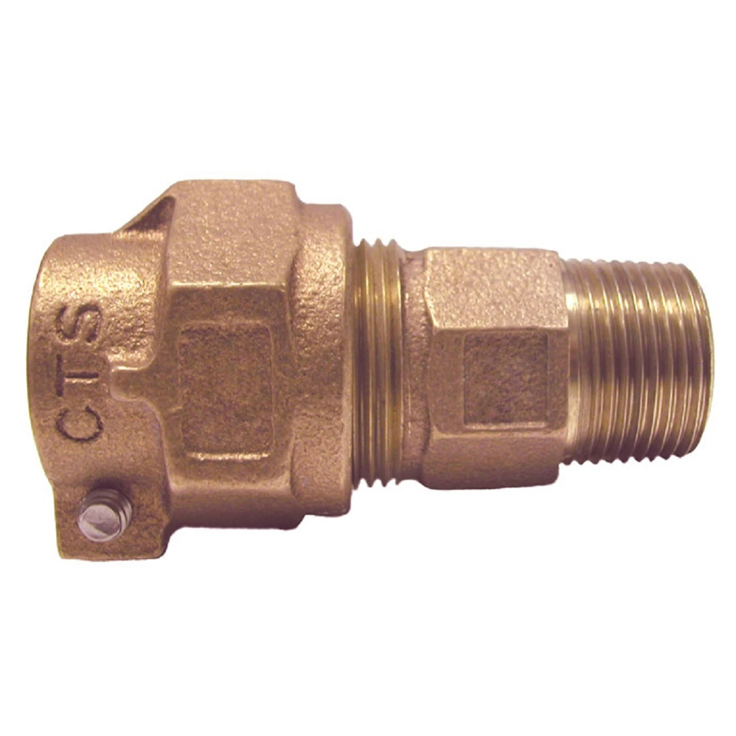 Water Service Coupling, Lead Free, CTS PAK x MIP, 1 In.