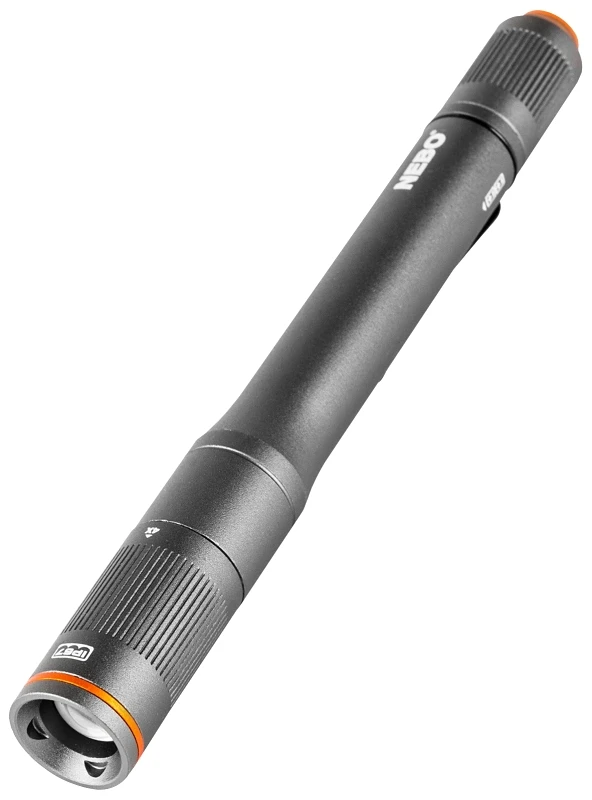 Columbo 150 Lumen LED Pen Light, Zoom & 3 Light Modes, Waterproof Aluminum, AAA Batteries Included