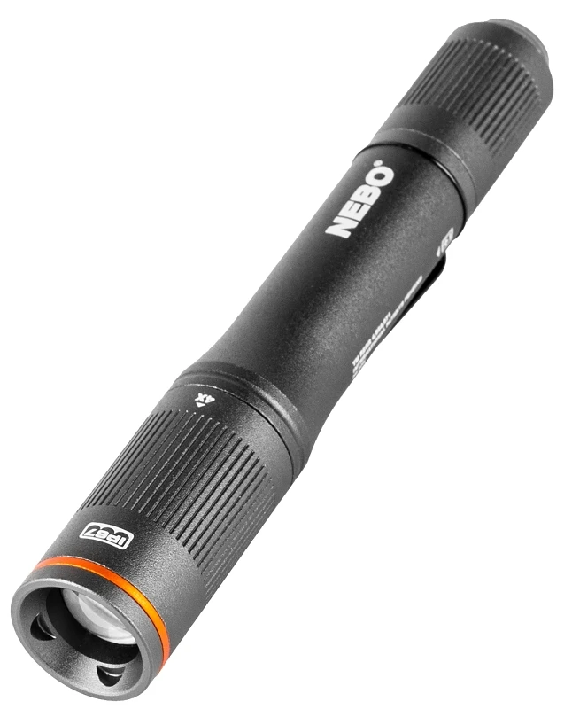Columbo 100 Lumen LED Pen Light, Zoom & 3 Light Modes, Aluminum, AAA Batteries Included