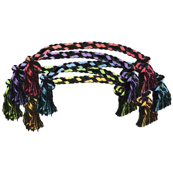 Nuts For Knots Cotton Rope Dog Toy, Assorted Colors, 48-In.