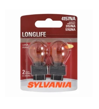 3157NA/4157NA Long Life Miniature Amber Bulb, 4157NALL BP2, 2-Pk.